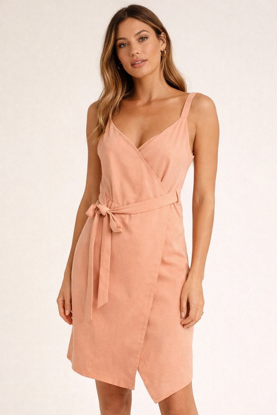 NWT Banana Republic Factory Salmon Wrap Strap Dress Size 12P